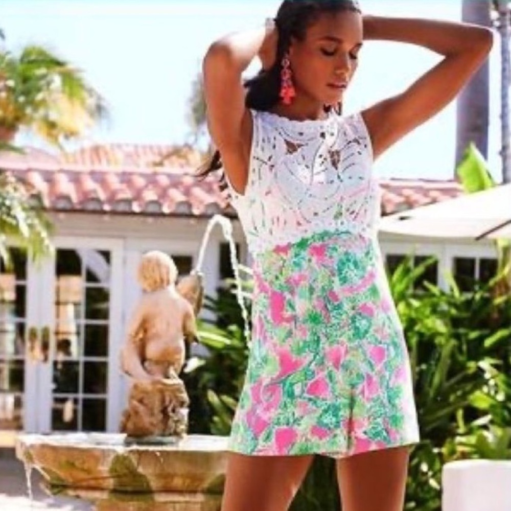 NWT Lilly Pulitzer Sadie Romper in Razz Berry Catty Shack Sz 0